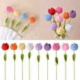 thumbnail image 1 of Crochet Tulips Artificial Flower Finished Handmade Simulation Blooms for Home Decor and Crafting Projects Topliu, 1 of 8