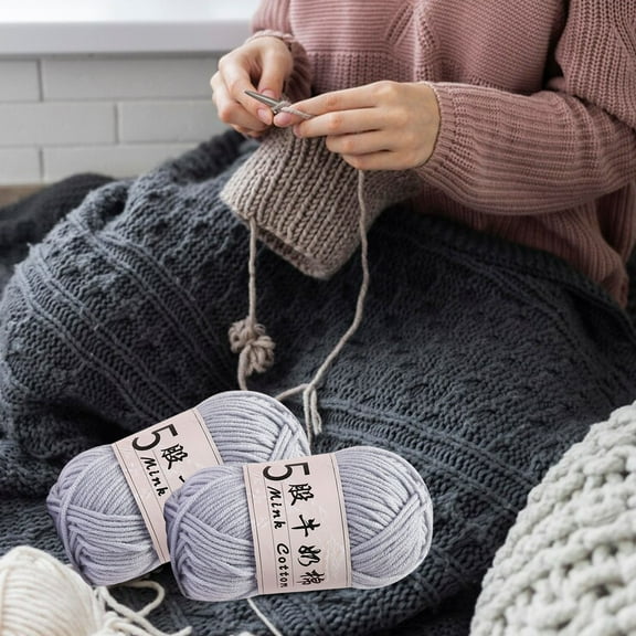 Crochet Yarn under $5! Xqxayjr 5 Strands Milk Cotton Yarn, DIY Crochet Knitting Thread for Baby Clothes, Soft Acrylic Wool Ball for Handicrafts, 50g 325m Craft Yarn for Dolls