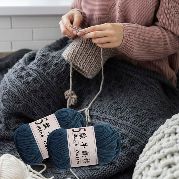 Crochet Yarn under $5! Xqxayjr 5 Strands Milk Cotton Yarn, DIY Crochet Knitting Thread for Baby Clothes, Soft Acrylic Wool Ball for Handicrafts, 50g 325m Craft Yarn for Dolls