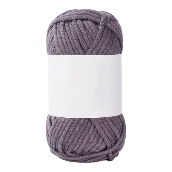 Crochet Yarn, Beginner Yarn for Crocheting, Easy To See Stitches, Cotton Blend Yarns for Crochet Kit Making, for Sphere, Bag, Sweater, Shoes Deep Gray