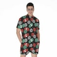 thumbnail image 1 of Crochet Yarn Pattern Short Sleeve Men'S Rompers Casual Summer Jumpsuits Outfit, 1 of 4