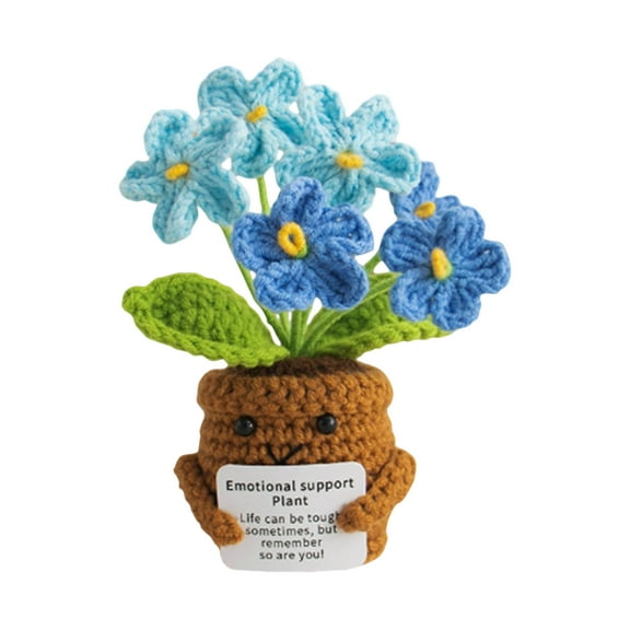 Crochet Yarn Potted Plant For Emotional Support, Sympathy And Memorial, A Handmade Keepsake With Soft Yarn To Cherish Memories Of Loved Ones
