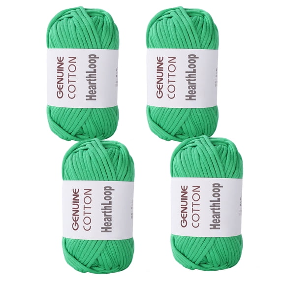 Crochet Yarn Set, 4 Skeins Cotton-Nylon Blend Yarn – No Tangling, Easy-to-See Stitches for Crocheting