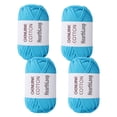 thumbnail image 1 of Crochet Yarn Set, 4 Skeins Cotton-Nylon Blend Yarn – No Tangling, Easy-to-See Stitches for Crocheting, 1 of 7