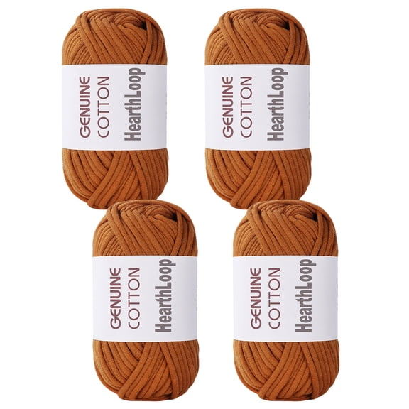 Crochet Yarn Set, 4 Skeins Cotton-Nylon Blend Yarn – No Tangling, Easy-to-See Stitches for Crocheting