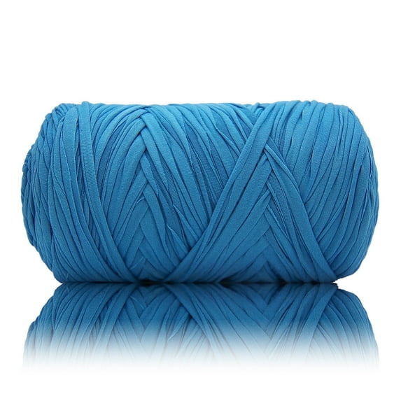 MSyarn T-shirt Yarn, 14.1oz/400g, 95% Polyester & 5% Spandex, Jade Blue Yarn, 120yd/110m