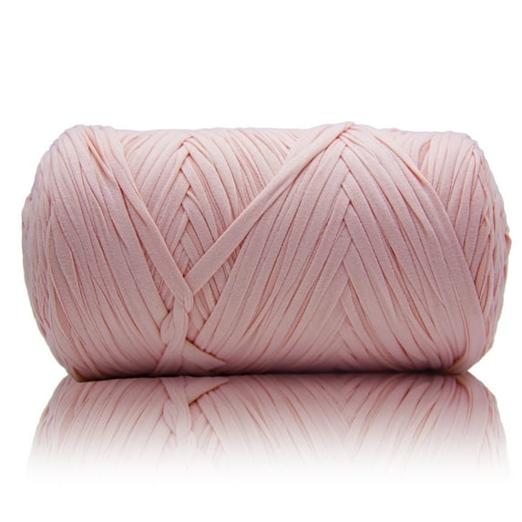 Crochet Yarn, Tshirt Fabric Yarn for Crocheting Bag/Craft Project/Home Decor, 14.1oz/400g, 120yd/110m - Jade Pink