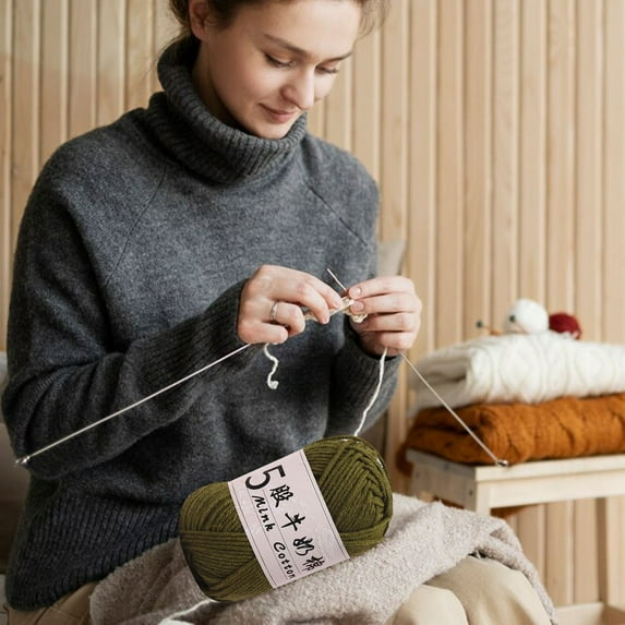 Crochet Yarn under $5! CQCYD 5 Strands Milk Cotton Crochet Thread, DIY Knitting Yarn for Doll Baby Sweater, Soft Acrylic Wool Ball for Handicrafts