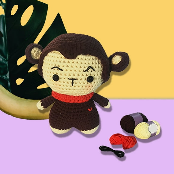 Crochet kit for beginners kids, Complete DIY Kit Animals with Kits for Adult and Kids with Step-by-Step Instruction and Video Tutorials, Beginner crochet kit for kids,wobbles Crochet animal kit