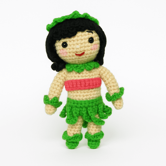 Crochet tribal Girl Stuffed Toy, Handmade Crochet Doll, Gift for babies, Birthday gift for kids,Aboriginal Stuffed Toy