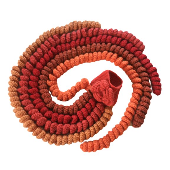 Crocheted Alpaca Blend Scarf ~ Orange