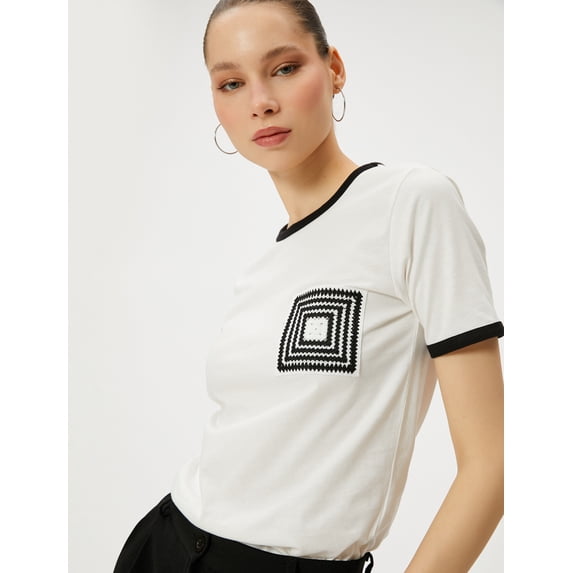 Crocheted Detail T-Shirt