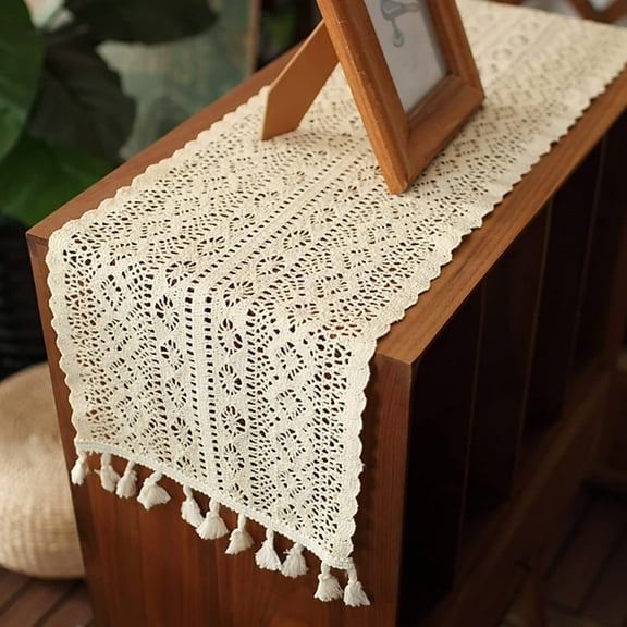 Crocheted Dresser Top Protector Elegant Tablecloths Cover for Parties Banquet  Party Centerpiece