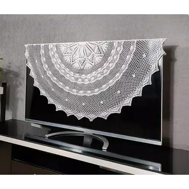 Crocheted Lace Tablecloth Round Wedding/Party Tablecloths Vintage Dining Kitchen Table Cover