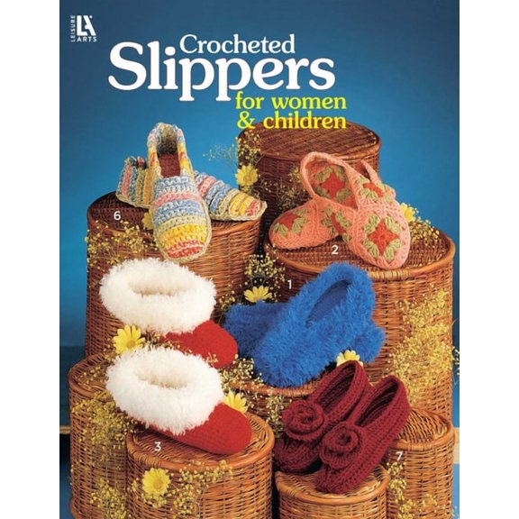 Crocheted Slippers for Women & Children, (Paperback)
