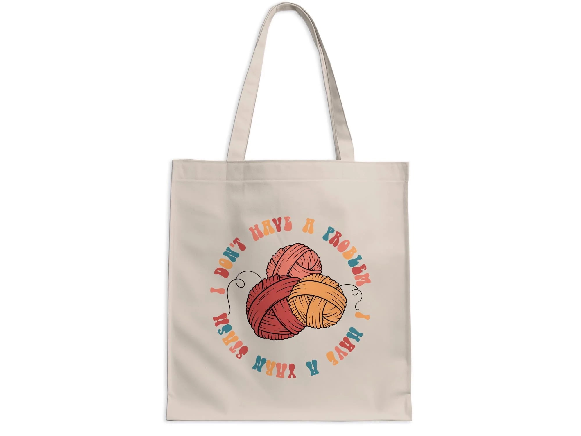 Crocheter Knitter Gift, Crocheting Knitting Yarn Tote Bag, Project Bag