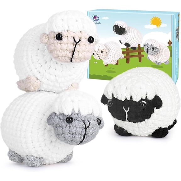 Crochetta Crochet Kit for Beginners, Beginner Crochet Animal Kits for Adults with Step-by-Step Video Tutorials, DIY Knitting & Crocheting Craft Hobbies Supplies, 2 Pack Frog Amigurumi(40%+ Yarn)