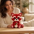 thumbnail image 1 of Crochetta Crochet Kit for Beginners - Crochet Starter Kit, Crochet Raccoon Doll DIY Kit, Learn to Crochet Kits for Adults, DIY Knitting Supplies, Rose‑Holding Raccoon(Red), 1 of 6