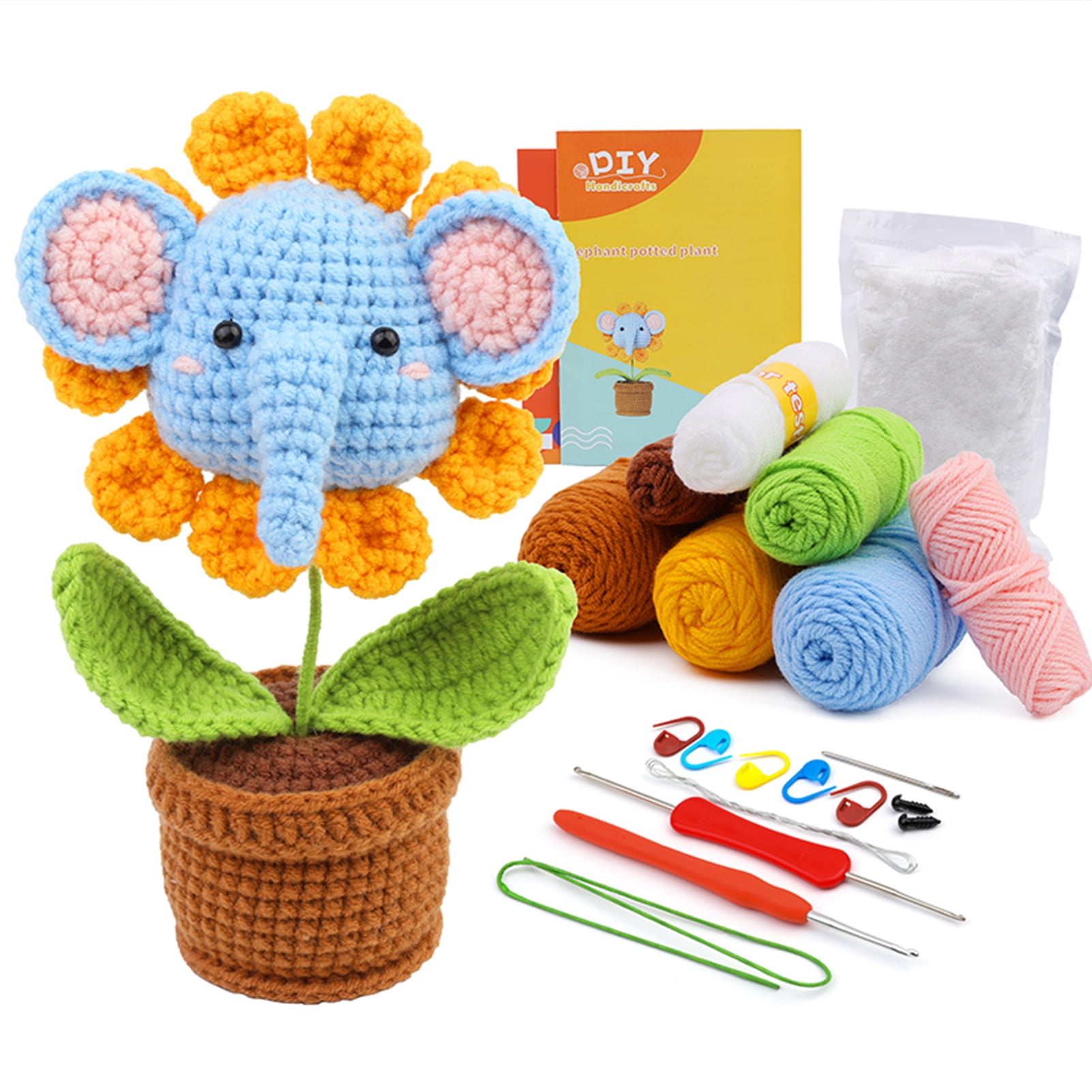 gunky crochet kit for beginners beginner crochet kit for adults crochet  kits 3pcs flower elf the dwarf crochet kits for beginners a