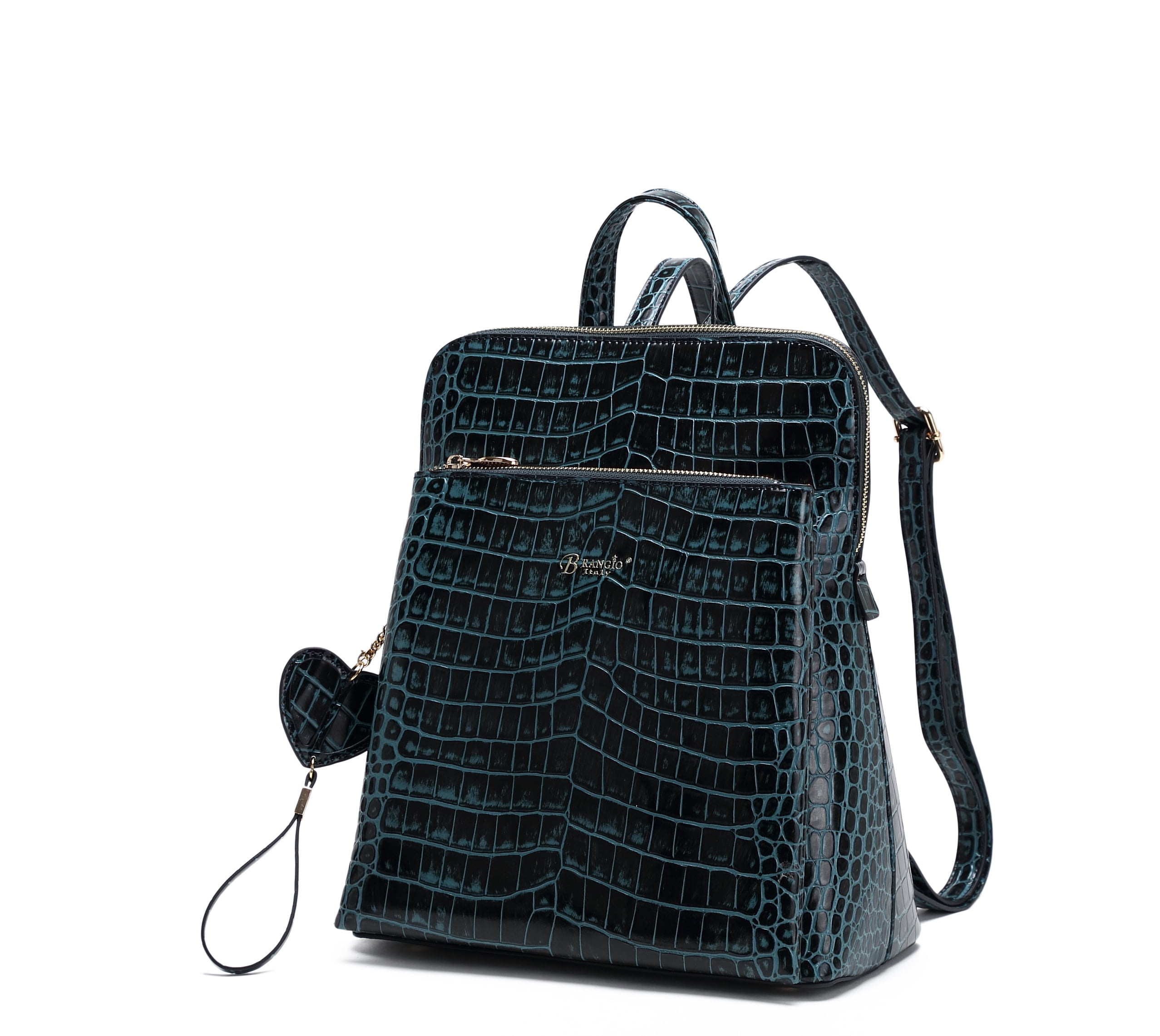 croc faux leather backpack with shoulder straps FR Fashion Co. 13