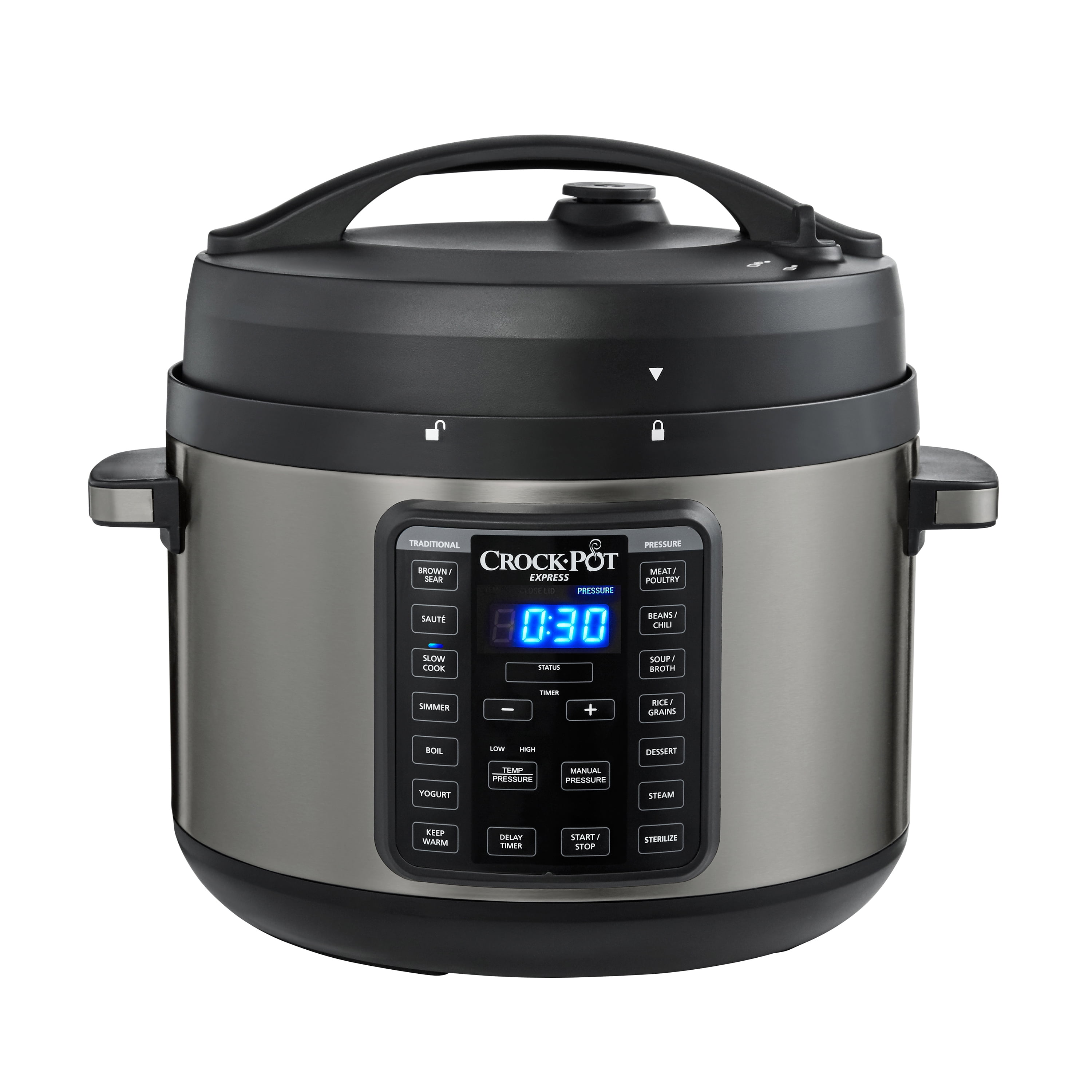 Crock-Pot Express 10-qt. Black Stainless Easy Release Pressure Cooker