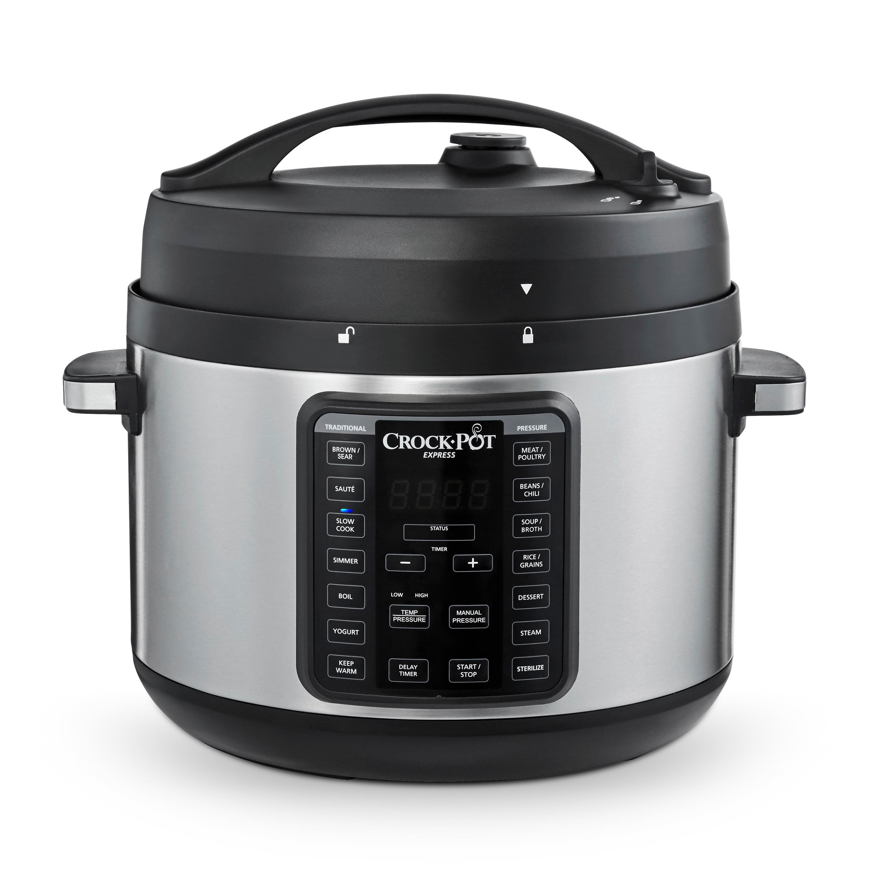 Crock-Pot 10-Qt. Express Crock Pressure Cooker with Easy Release Steam  Dial, Stainless Steel