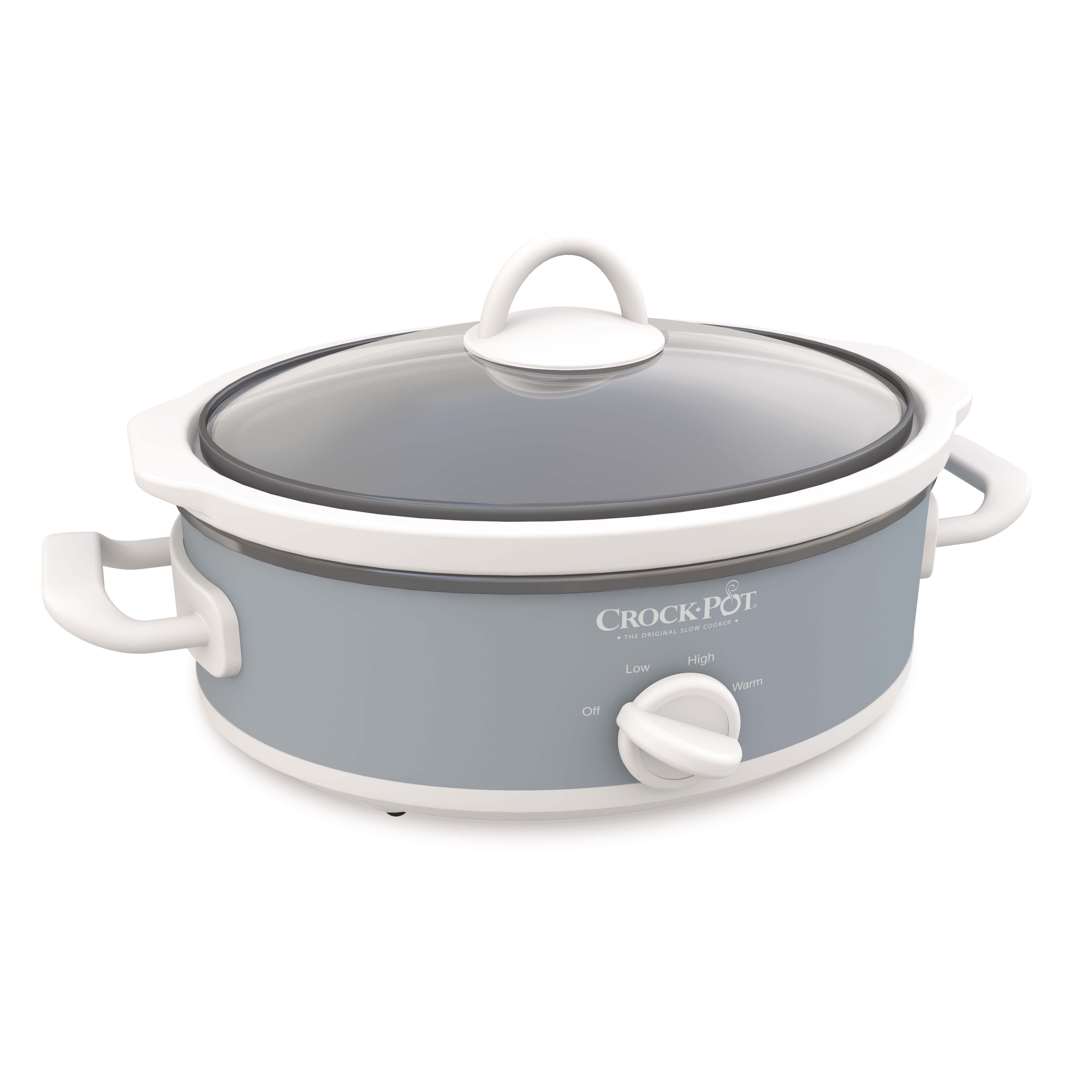 Crock-Pot 2.5-Quart Miniature Casserole Oval-Shaped Slow Cooker Crock Pot,  Gray