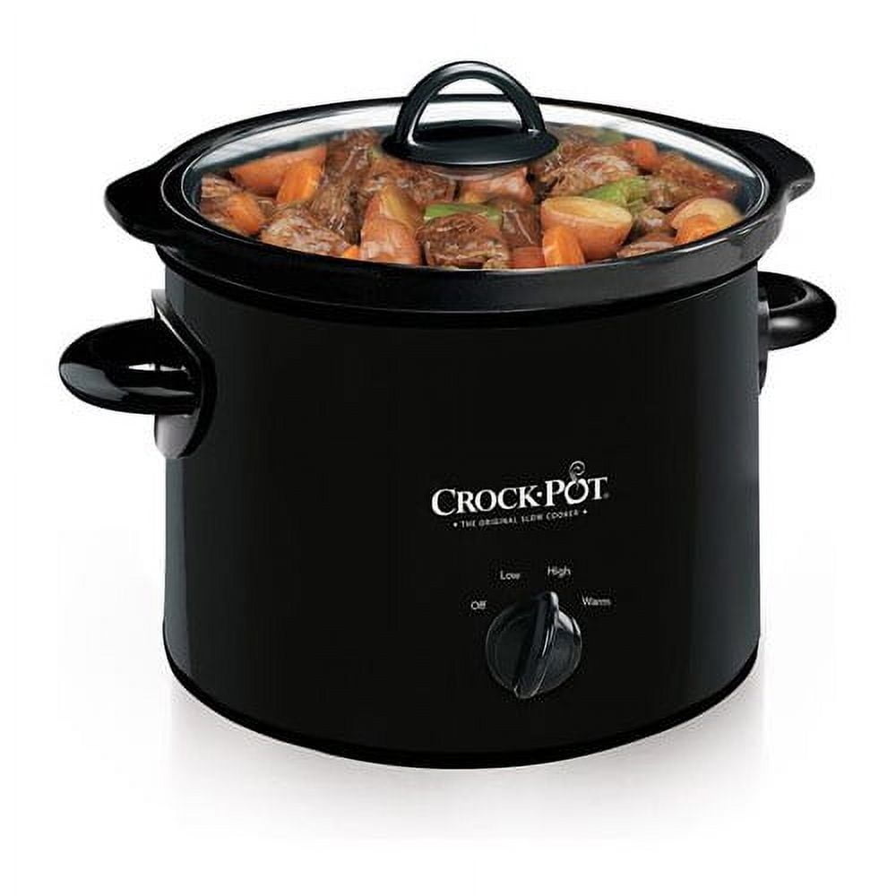 Crock-Pot 3-Quart Manual Slow Cooker Black SCR300-B