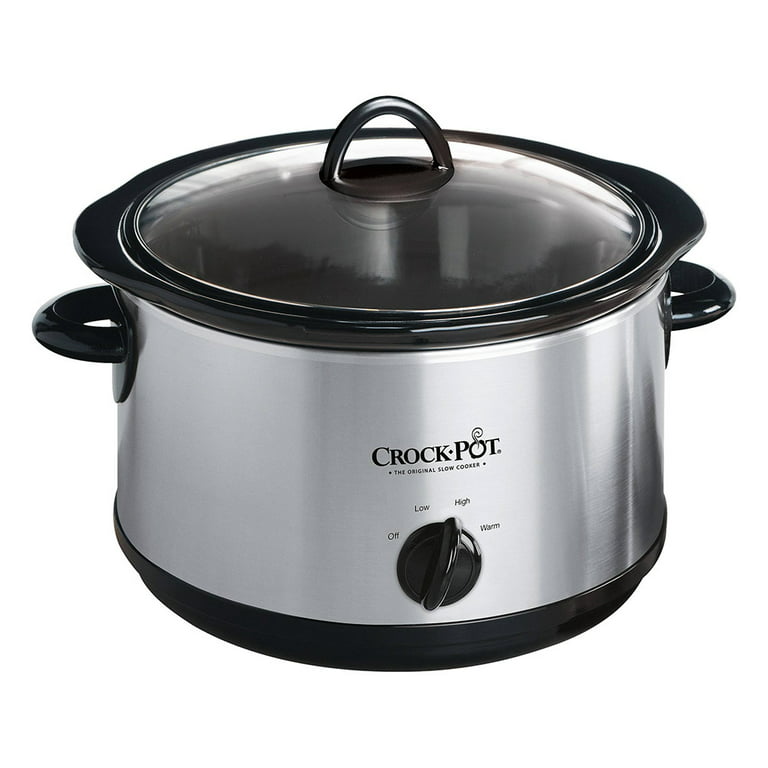 Crock-Pot SCR503SP 5-Quart Smudgeproof Round Manual Slow Cooker with Silver