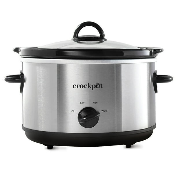 Crock-Pot 4.5 Quart Silver Manual Slow Cooker with Keep-Warm