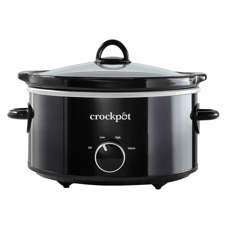 Crockpot 4-Quart Classic Slow Cooker, Temperature Control, Black