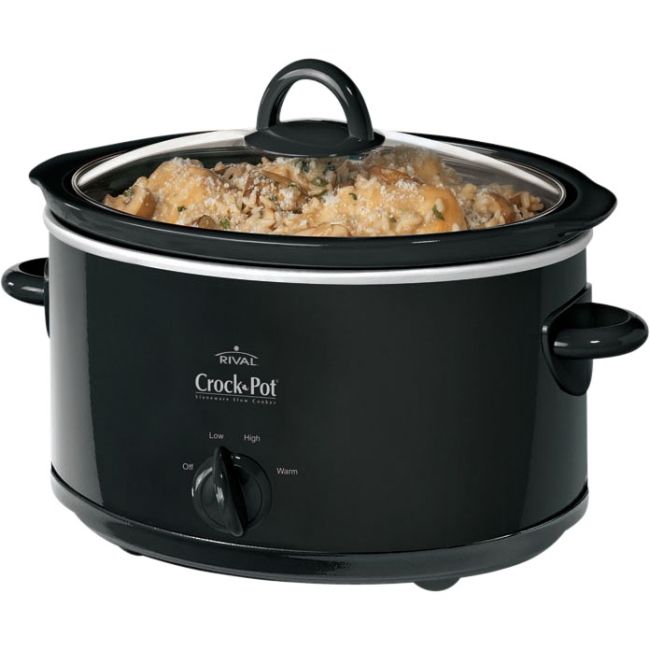 CrockPot Slow Cooker, 4Quart, Black (SCR400B)