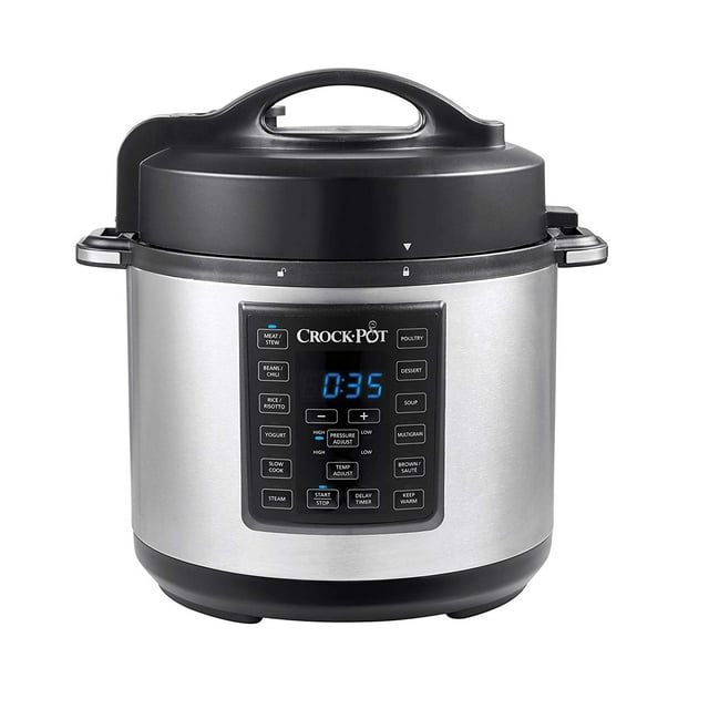 Crock-Pot 6 Qt 8-in-1 Multi-Use Express Pressure Cooker, Stainless Steel
