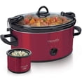 thumbnail image 1 of Crock-Pot 6-Quart Cook and Carry Slow Cooker with Little Dipper Warmer (Red), 1 of 11