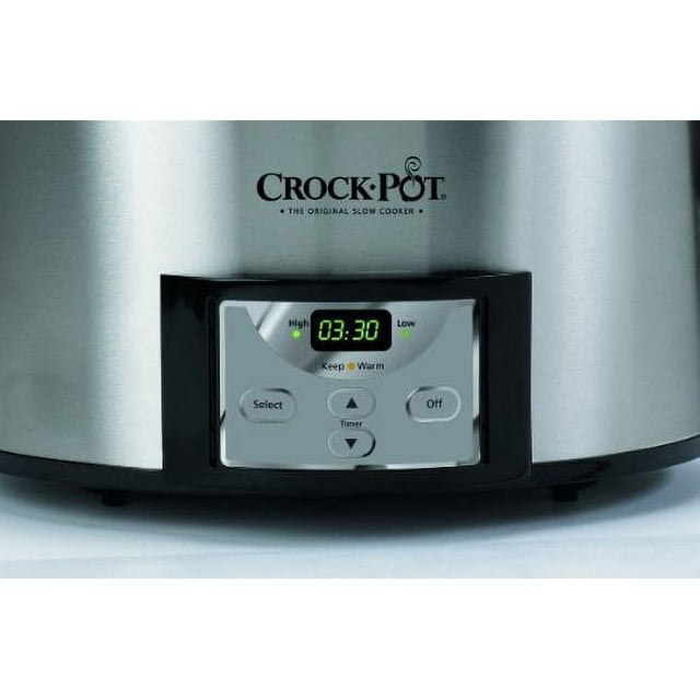 CrockPot 6Quart Countdown Programmable Oval Slow Cooker with Dipper