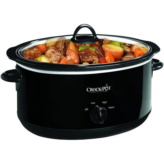 Crock-Pot 7 Quart Oval Manual Slow Cooker, Stainless Steel (SCV700-S-BR), Versatile Cookware for Large Families or Entertaining