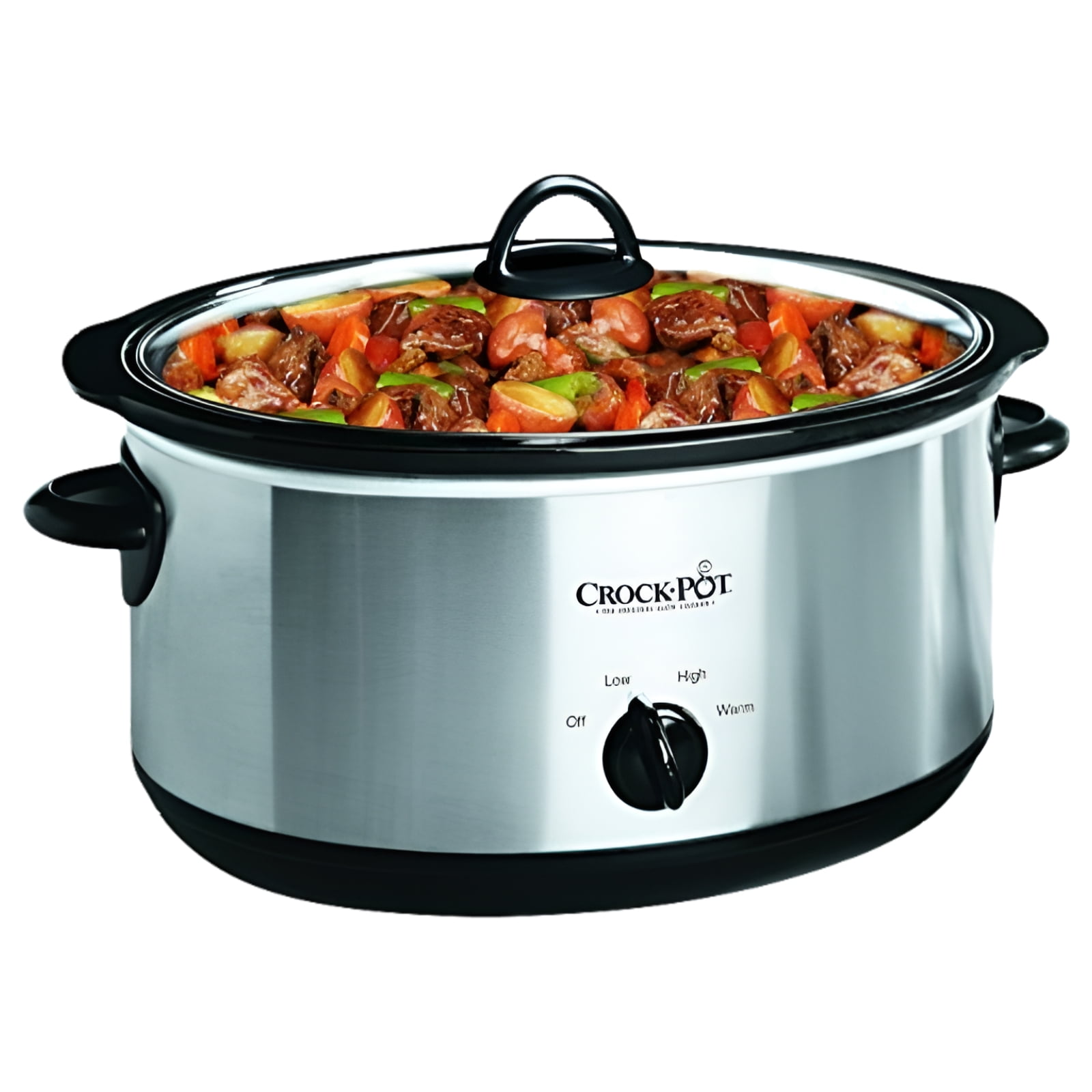 Crock-Pot 7 Quart Oval Manual Slow Cooker, Stainless Steel (SCV700-S-BR)