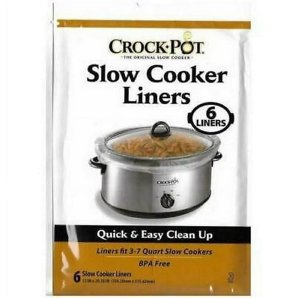Crock-Pot 7 qt Clear Plastic Slow Cooker Liner-Crock Slow Cookers