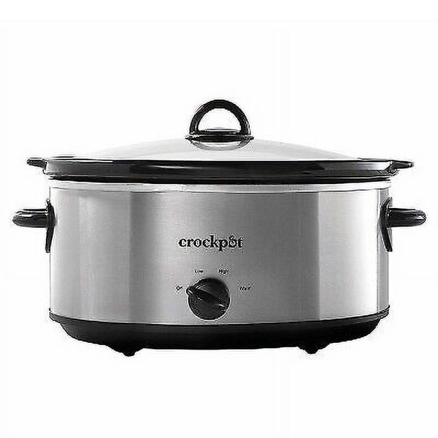 CrockPot 7qt Manual Slow Cooker Silver SCV700SS