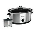 CrockPot® 8Quart Manual Slow Cooker with Party Dipper, Stainless Steel Food Warmer