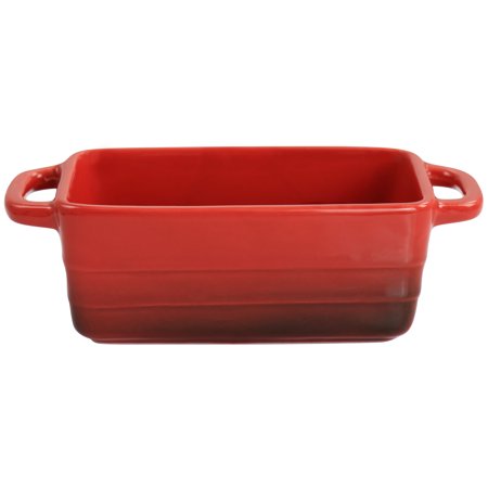 Crock Pot Appleton 12oz Stoneware Mini Loaf Pan Baker in Gradient Red