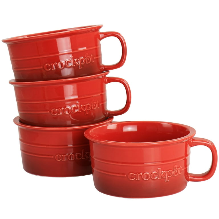 Crock Pot Appleton 24oz Stoneware 4 Piece Soup Mug Set in Gradient
