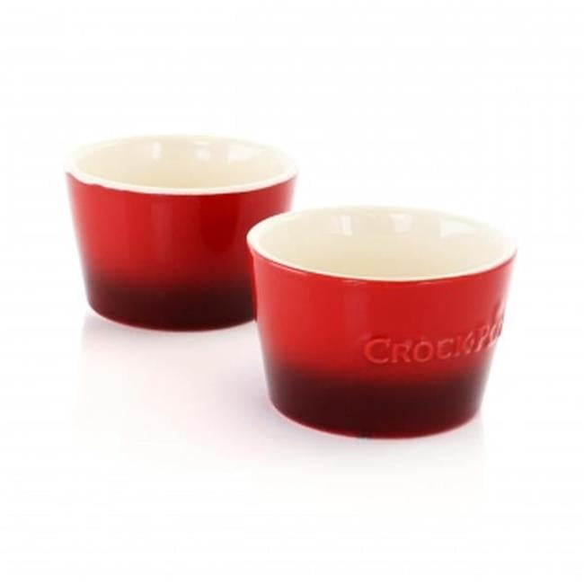 Red Stoneware 8 oz Ramekin Dish Set of 2