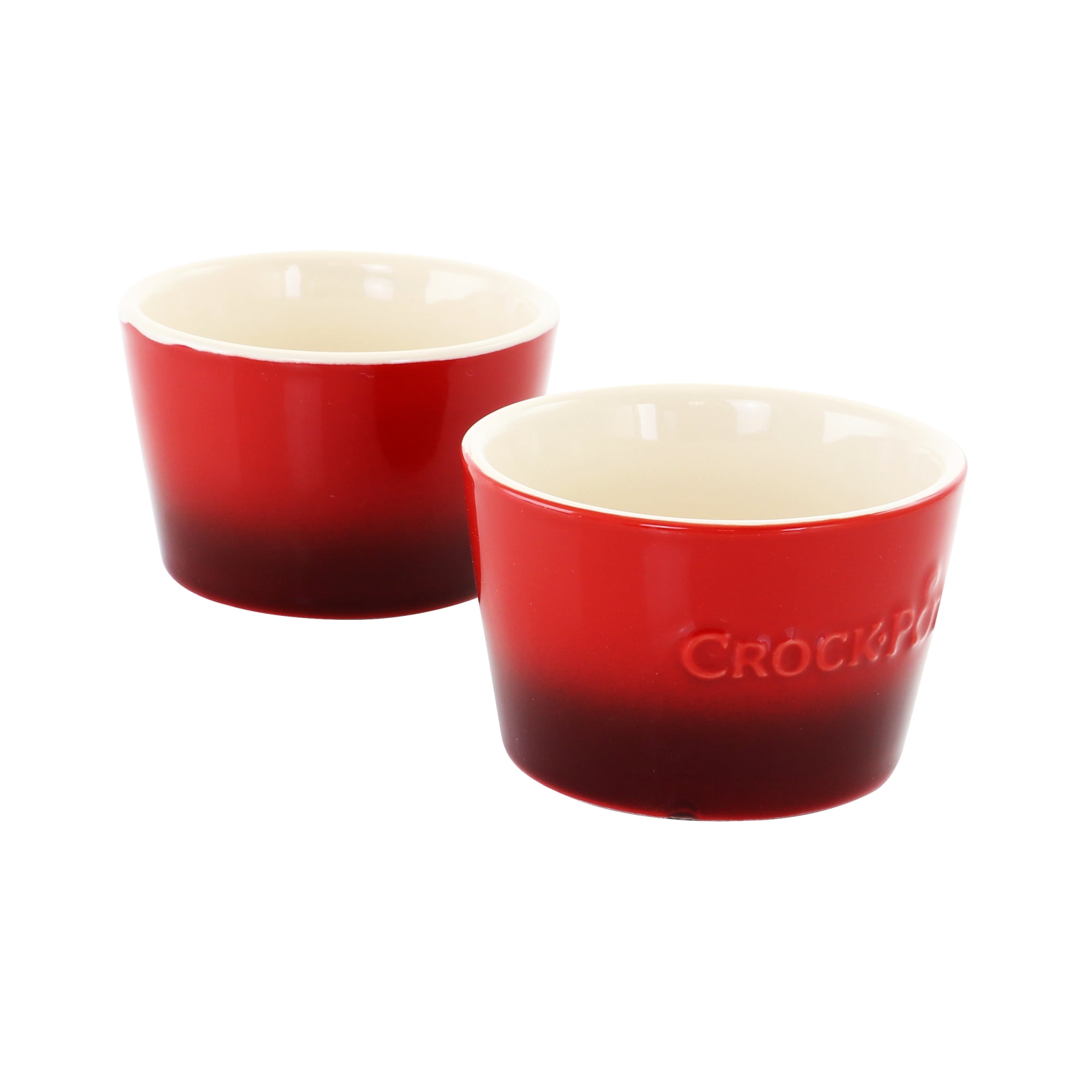 Red Stoneware 8 oz Ramekin Dish Set of 2
