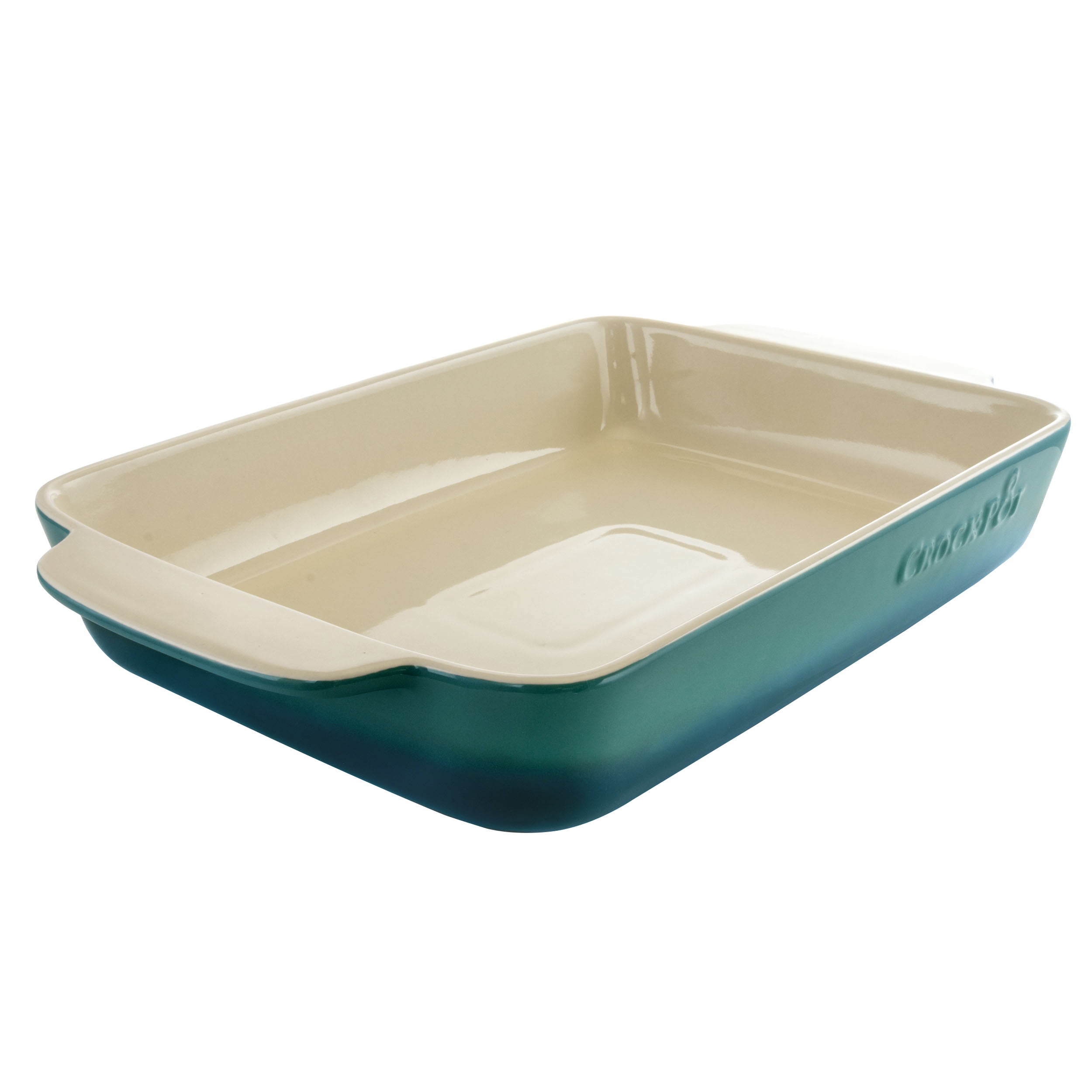 Teal Gradient Ceramic Rectangular Bake Pan, 16.25"