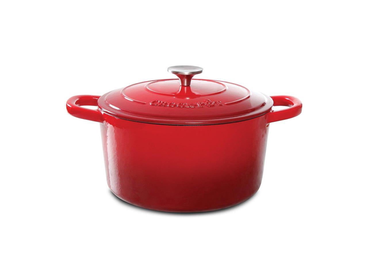 Crock-Pot Artisan 5 Qt Dutch Oven - Round - Scarlet Red - Cast Iron - GBX