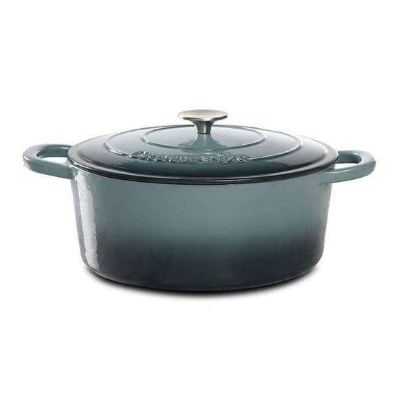 Crock-Pot Artisan 7 Qt Dutch Oven - Oval - Slate Grey - Cast Iron - GBX