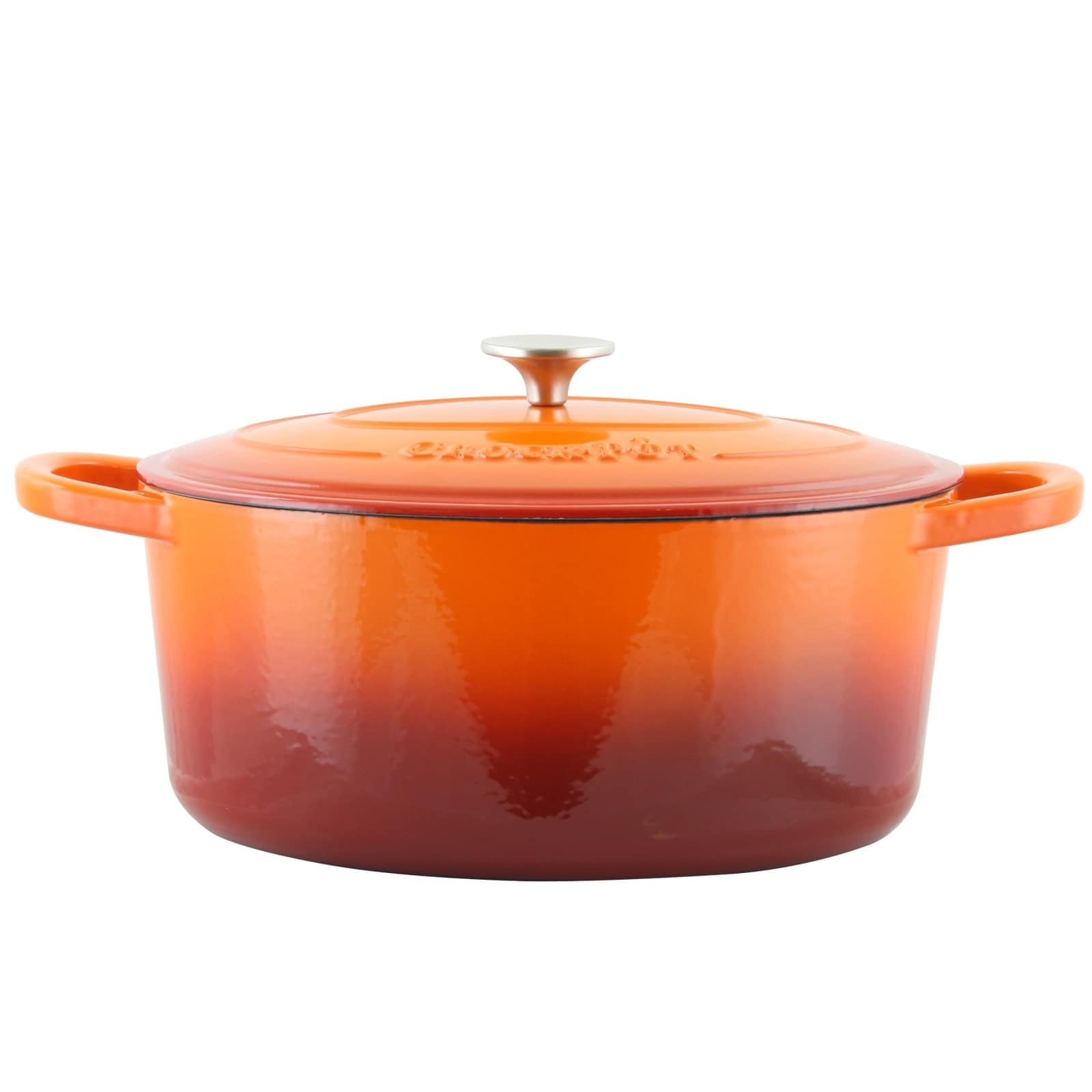 Sunset Orange Enameled Cast Iron Dutch Oven, 7-Quart