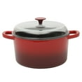 thumbnail image 1 of Crock Pot Artisan 7-Quart Round Cast Iron Dutch Oven With Borasilicate Lid - Red, 1 of 9