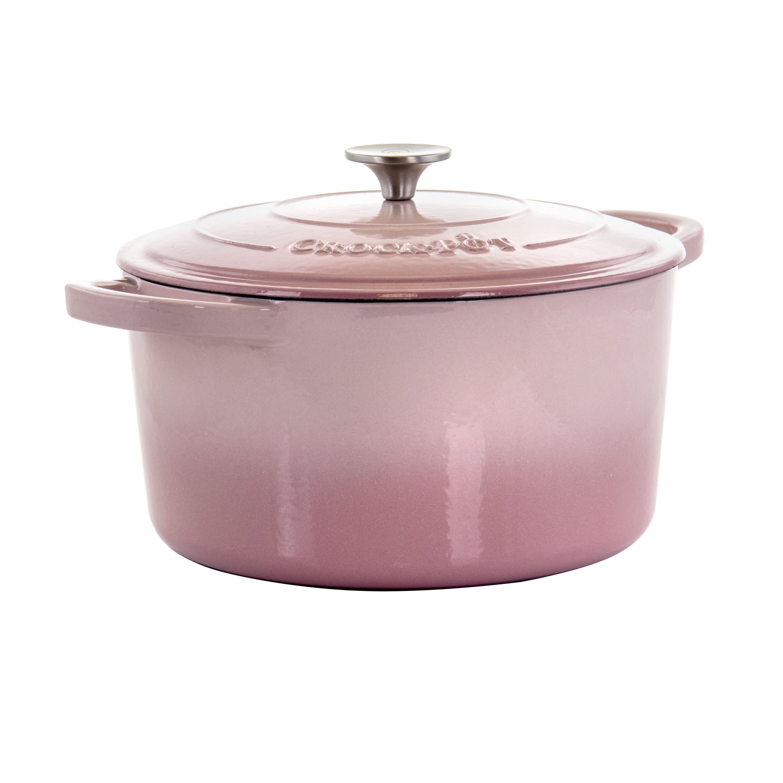Blush Pink Enameled Cast Iron 7-Quart Dutch Oven with Lid